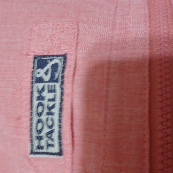 Peach Color Hook & Tackle Men's Shirt Size Large - Picture 2 of 4